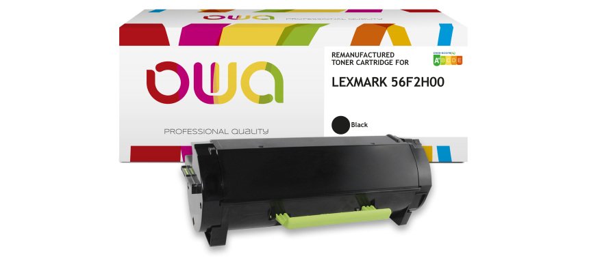 Toner remanufacturé OWA - haute capacité - Noir - pour LEXMARK 56F2H00, 56F0HA0, 56F2H0E