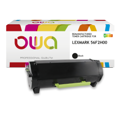 Toner remanufacturé OWA - haute capacité - Noir - pour LEXMARK 56F2H00, 56F0HA0, 56F2H0E