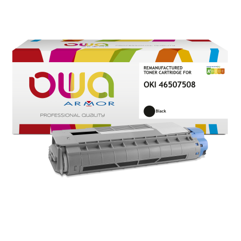 Toner remanufacturé OWA - standard - Noir - pour OKI 46507508