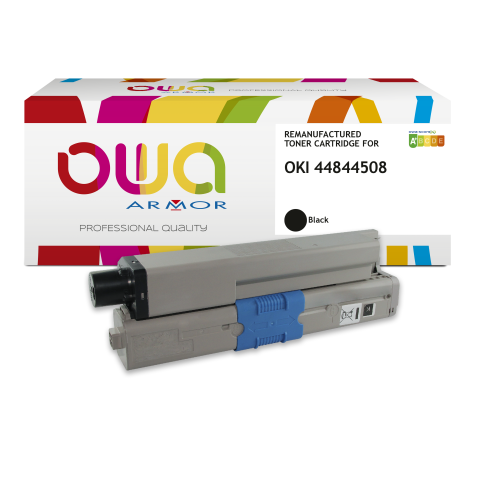 Toner remanufacturé OWA - standard - Noir - pour OKI 44844508