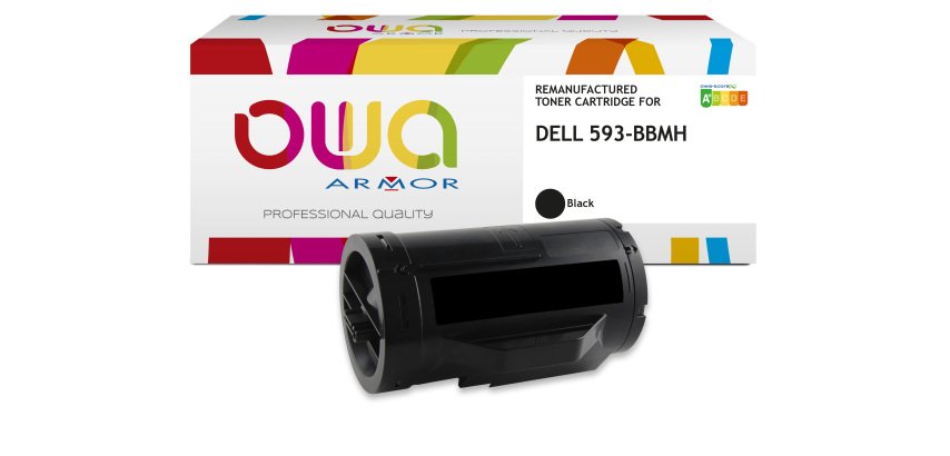 Toner remanufacturé OWA - haute capacité - Noir - pour DELL 593-BBMH