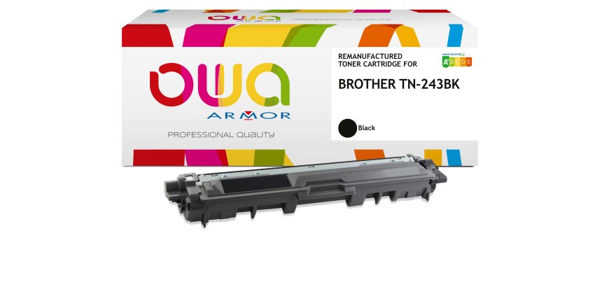 Toner OWA Compatible BROTHER TN-243BK Noir pour imprimantes laser
