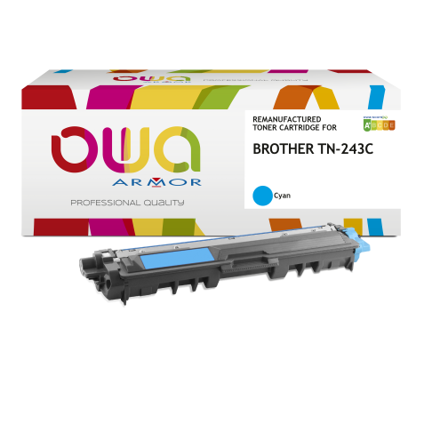 Toner remanufacturé OWA - standard - pour BROTHER TN-243C