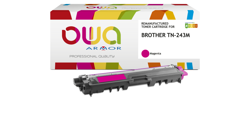 Toner remanufacturé OWA - standard - pour BROTHER TN-243Y