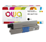 Toner remanufacturé OWA - standard - Noir - pour OKI 46471104
