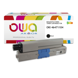 Toner remanufacturé OWA - standard - Noir - pour OKI 46471104