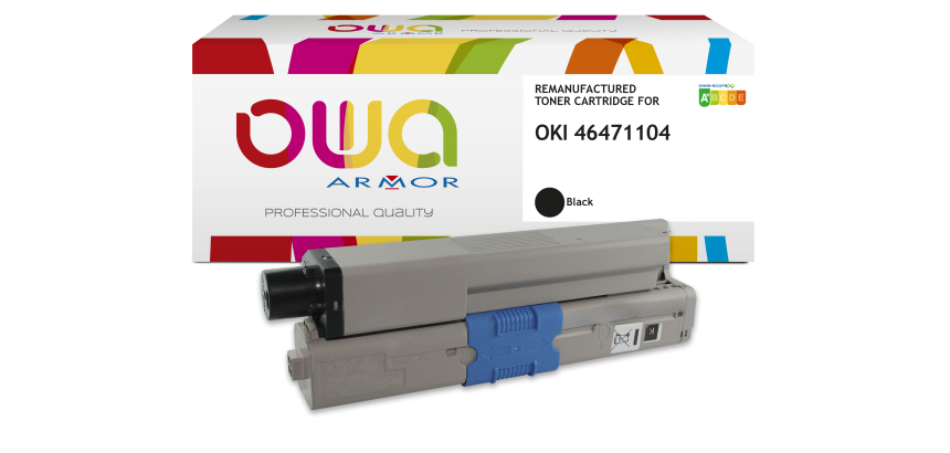 Toner remanufacturé OWA - standard - Noir - pour OKI 46471104