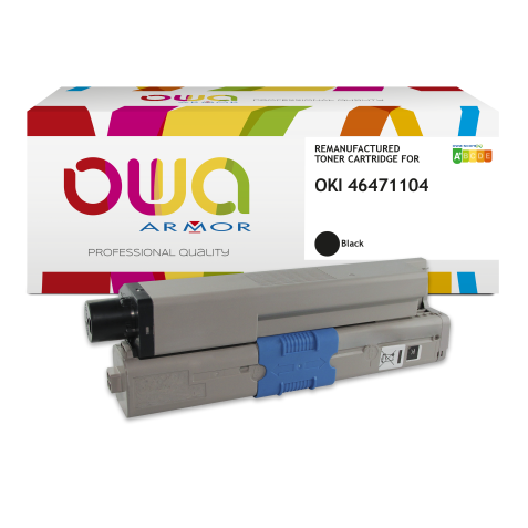 Toner remanufacturé OWA - standard - Noir - pour OKI 46471104