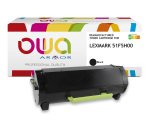Toner remanufacturé OWA - haute capacité - Noir - pour LEXMARK 51F5H00