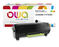 Toner remanufacturé OWA - haute capacité - Noir - pour LEXMARK 51F5H00