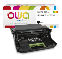 EN_Tambour remanufacturé OWA - standard - Noir - pour LEXMARK 52D0ZA0