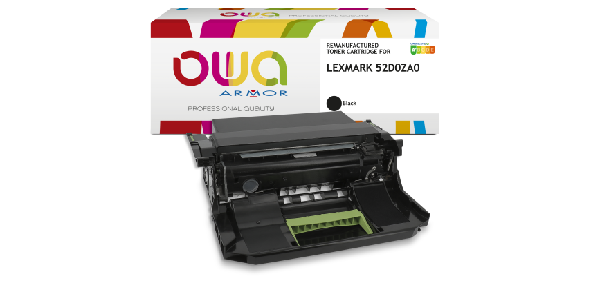 OWA Remanufactured Drum - Standard - Black - for LEXMARK 52D0ZA0