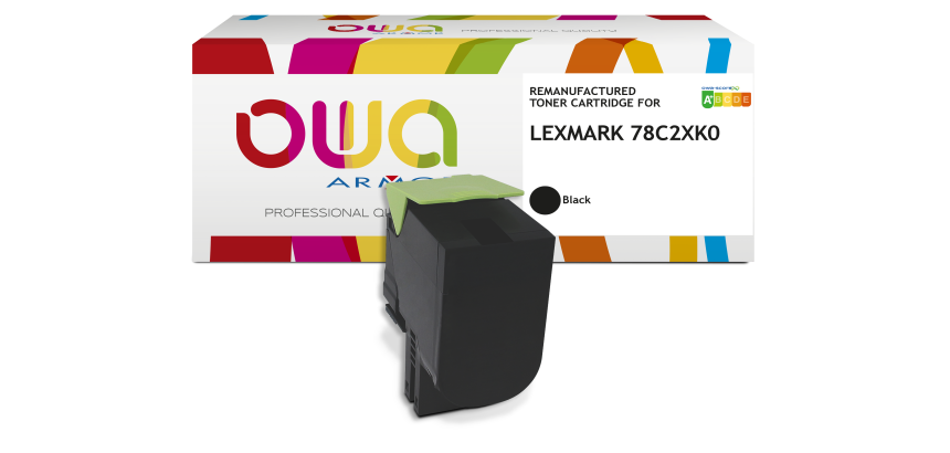 Toner remanufacturé OWA - haute capacité - Noir - pour LEXMARK 78C2XK0