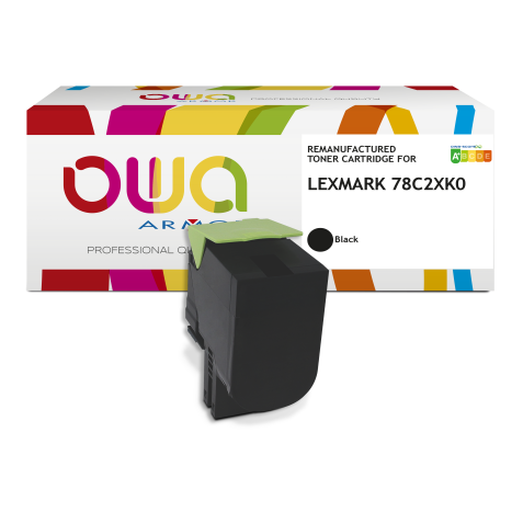 Toner remanufacturé OWA - haute capacité - Noir - pour LEXMARK 78C2XK0