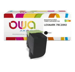 EN_Toner remanufacturé OWA - standard - Noir - pour LEXMARK 78C20K0