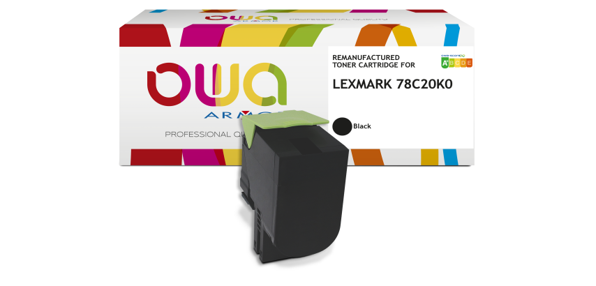 Toner remanufacturé OWA - standard - Noir - pour LEXMARK 78C20K0