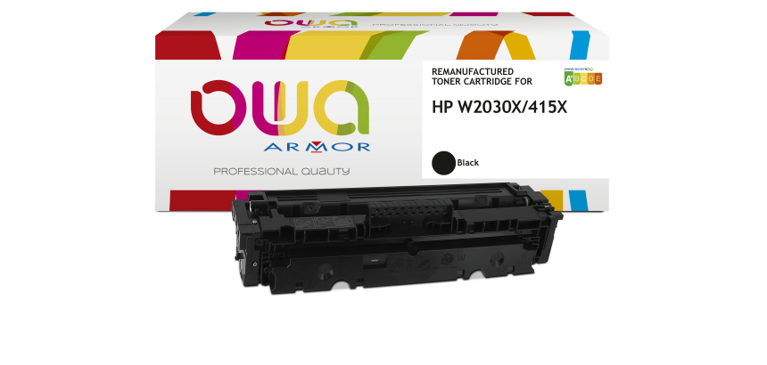 Toner remanufacturé OWA - haute capacité - Noir - pour HP W2030X