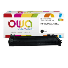 Toner remanufacturé OWA - haute capacité - Noir - pour HP W2000X