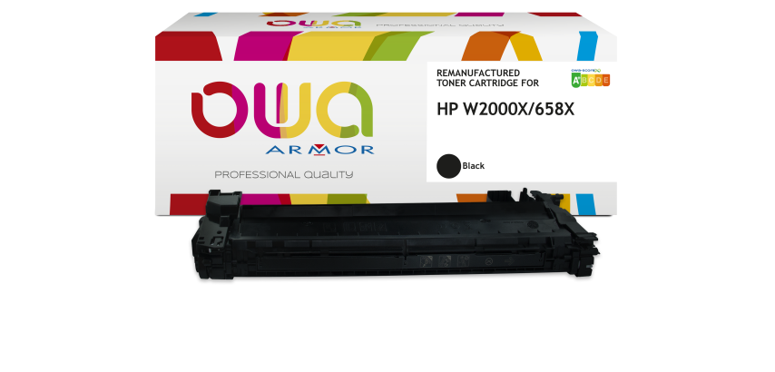 Toner remanufacturé OWA - haute capacité - Noir - pour HP W2000X