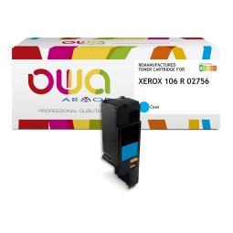 Toner remanufacturé OWA - standard - Cyan - pour XEROX 106 R 02756