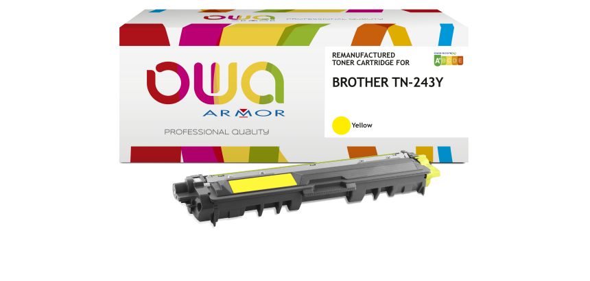 Toner remanufacturé OWA - standard - pour BROTHER TN-243Y