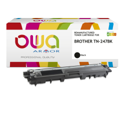 Toner remanufacturé OWA - haute capacité - Noir - pour BROTHER TN-247BK