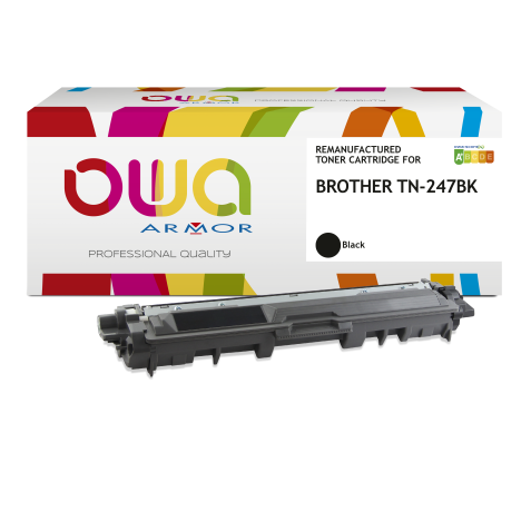 Remanufactured OWA black toner compatible with BROTHER TN-247BK for laser printer