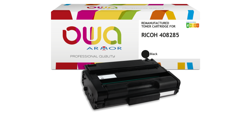 Toner remanufacturé OWA - standard - Noir - pour RICOH 408285