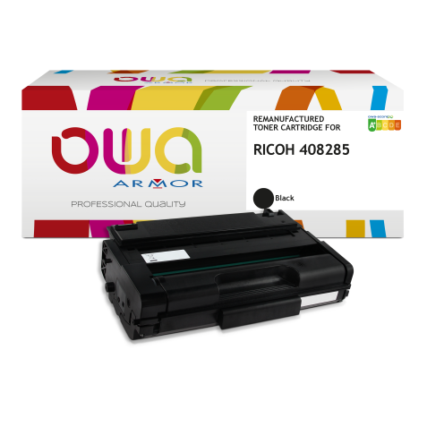 Toner remanufacturé OWA - standard - Noir - pour RICOH 408285