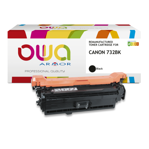 Toner remanufacturé OWA - standard - Noir - pour CANON 732BK