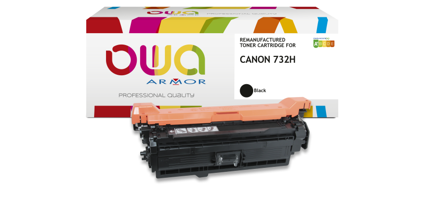 Toner remanufacturé OWA - haute capacité - Noir - pour CANON 732H