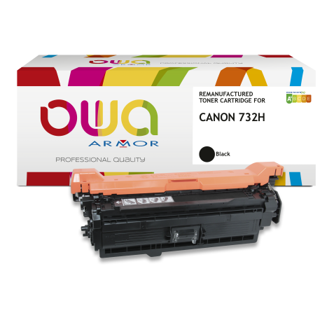 Toner remanufacturé OWA - haute capacité - Noir - pour CANON 732H