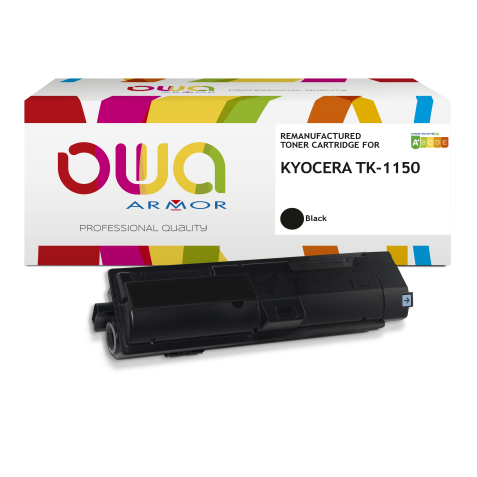 Toner remanufacturé OWA - très très haute capacité - Noir - pour KYOCERA TK-1150