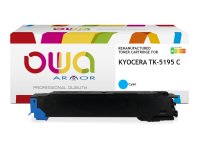 Toner remanufacturé OWA - standard - Cyan - pour KYOCERA TK-5195C