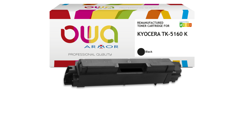Toner remanufacturé OWA - standard - Noir - pour KYOCERA TK-5160 K