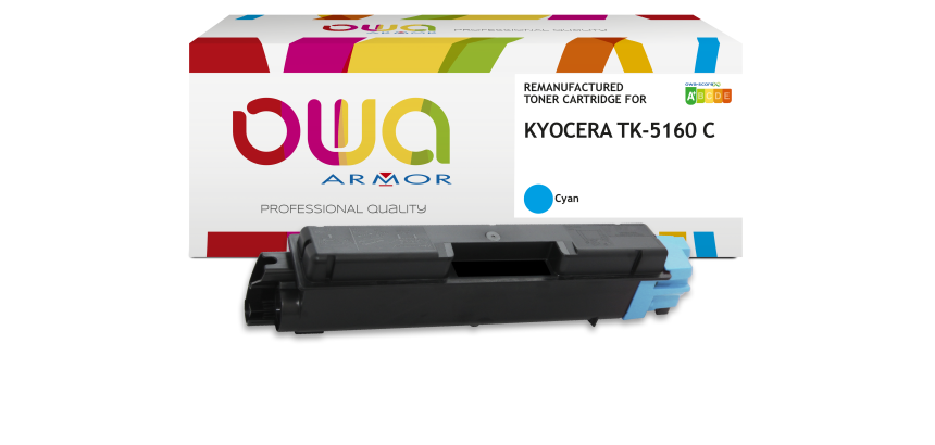 Toner remanufacturé OWA - standard - Cyan - pour KYOCERA TK-5160 C
