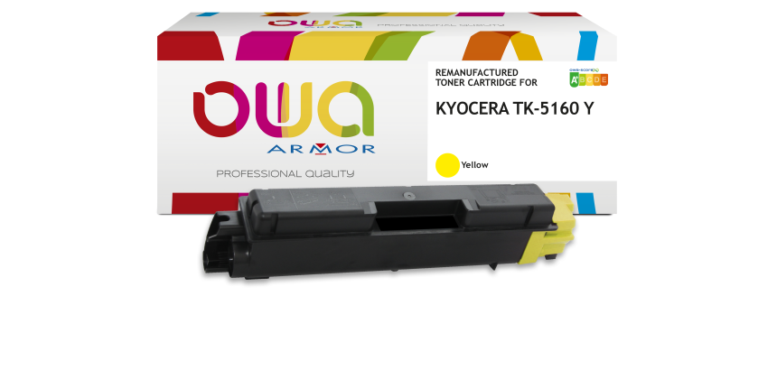 Toner remanufacturé OWA - standard - Jaune - pour KYOCERA TK-5160 Y