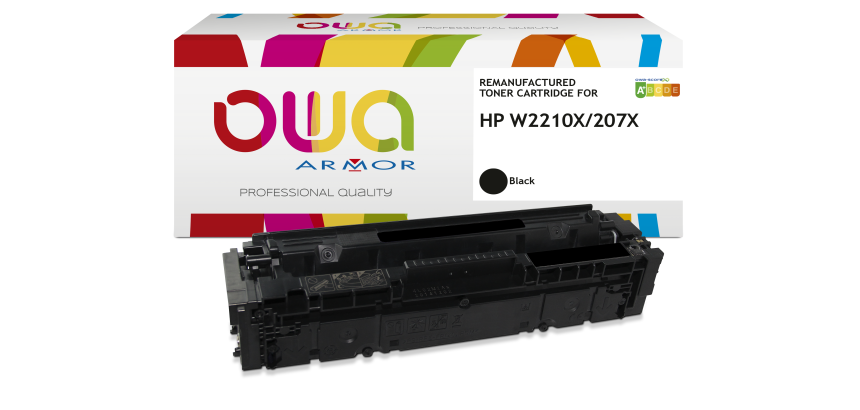 Toner remanufacturé OWA - haute capacité - Noir - pour HP W2210X