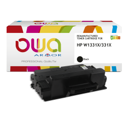 Toner remanufacturé OWA - haute capacité - Noir - pour HP W1331X