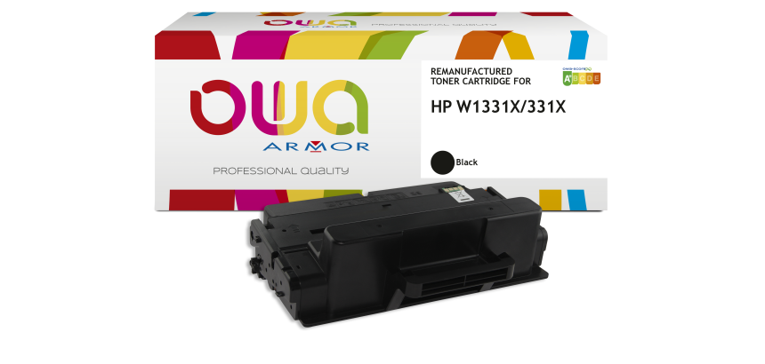 Toner remanufacturé OWA - haute capacité - Noir - pour HP W1331X