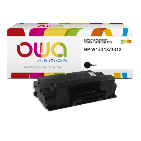 Toner remanufacturé OWA - haute capacité - Noir - pour HP W1331X