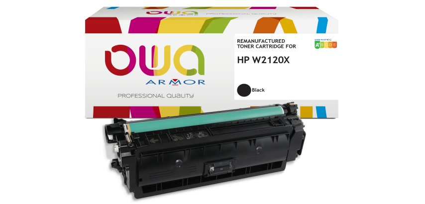 Toner remanufacturé OWA - haute capacité - Noir - pour HP W2120X