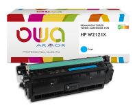 Toner remanufacturé OWA - haute capacité - Cyan - pour HP W2121X