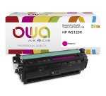 Toner remanufacturé OWA - haute capacité - Magenta - pour HP W2123X