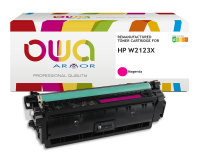 Toner remanufacturé OWA - haute capacité - Magenta - pour HP W2123X