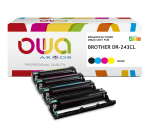 Pack de 4 tambour remanufacturé OWA - standard - Tambour B/C/M/Y - pour BROTHER DR-243CL