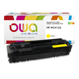 Toner remanufacturé OWA - très très haute capacité - Jaune - pour HP W2412A