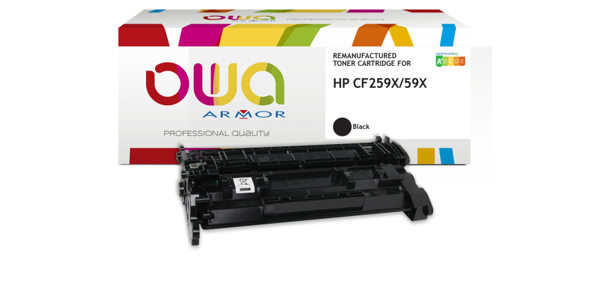 OWA wiederaufbereitete Tonerpatrone – hohe Kapazität – Schwarz – für HP CF259X