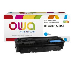 Toner remanufacturé OWA - standard - Cyan - pour HP W2031A
