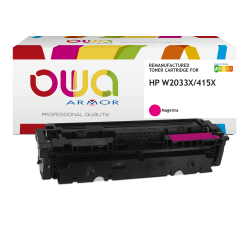Toner remanufacturé OWA - haute capacité - Magenta - pour HP W2033X